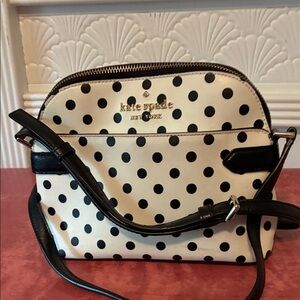 kate spade Black and White Polka Dot Crossbody Bag